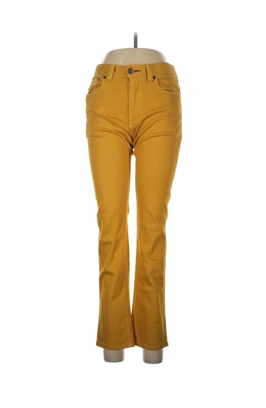 Burberry Black Label Mustard Yellow High Rise Straight Leg Jeans Size 73